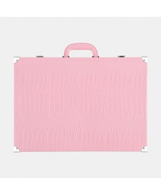 VIDO Backgammon Alligator Rose Flamingo en Cuir Végane